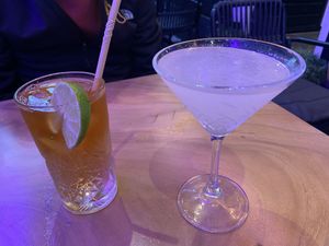 Dark & stormy (very good) and Margerita (a bit sour and strong)  at Vegan Temple Bar in Amsterdam