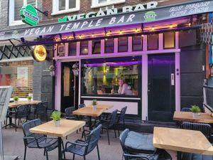 Outside at Vegan Temple Bar in Amsterdam