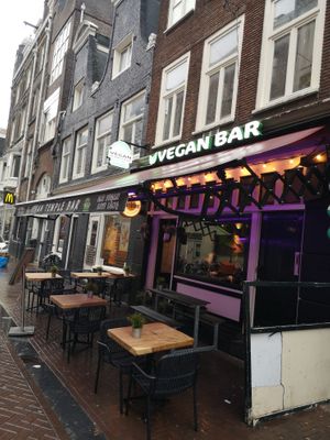 Outside at Vegan Temple Bar in Amsterdam