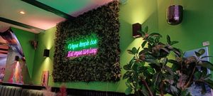 Wall art at Vegan Temple Bar in Amsterdam