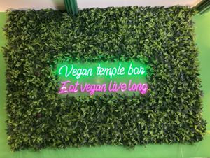 Sign  at Vegan Temple Bar in Amsterdam