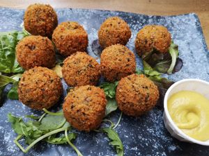 Bitterballen at Vegan Temple Bar in Amsterdam