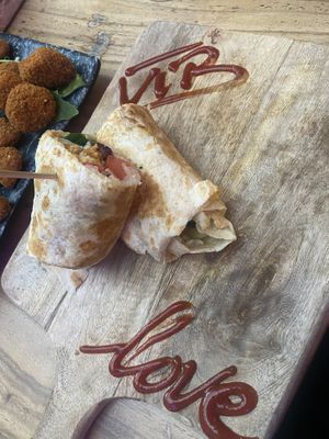 Ch*cken burrito  at Vegan Temple Bar in Amsterdam