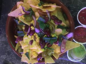 Vegan nachos   at Vegan Temple Bar in Amsterdam