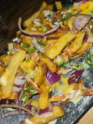 Loaded fries 🍟 at Vegan Temple Bar in Amsterdam