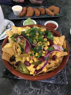 Avocado fries, supreme nachos  at Vegan Temple Bar in Amsterdam