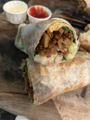 shawarma wrap  at Vegan Temple Bar in Amsterdam