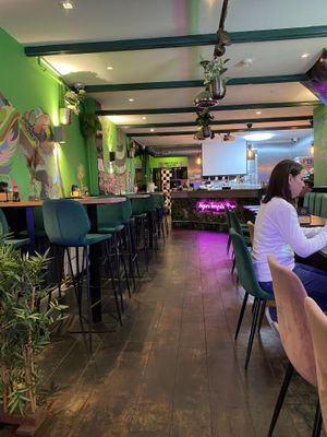 The restaurant   at Vegan Temple Bar in Amsterdam