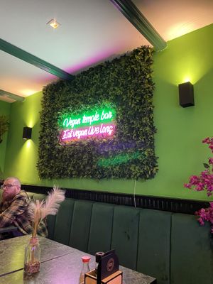 Good advice: Eat vegan live long   at Vegan Temple Bar in Amsterdam