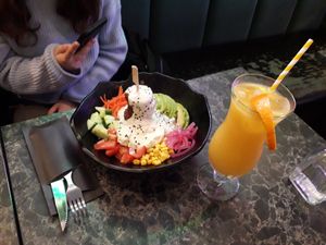 Falafal rainbow salad at Vegan Temple Bar in Amsterdam