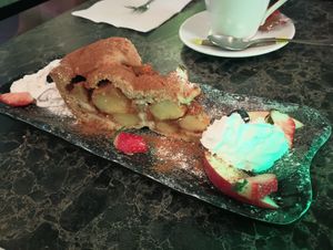 Dutch apple pie. at Vegan Temple Bar in Amsterdam