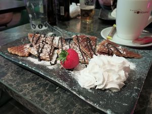 Stroopwafel. at Vegan Temple Bar in Amsterdam