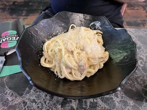 Carbonara   at Vegan Temple Bar in Amsterdam
