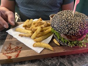 Smokey temple burger 🌱  at Vegan Temple Bar in Amsterdam