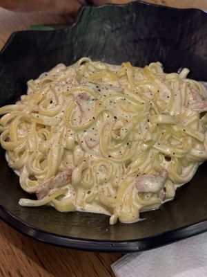 Carbonara  at Vegan Temple Bar in Amsterdam