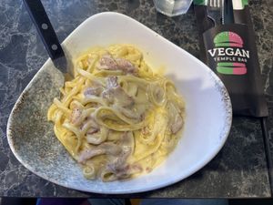 Carbonara  at Vegan Temple Bar in Amsterdam
