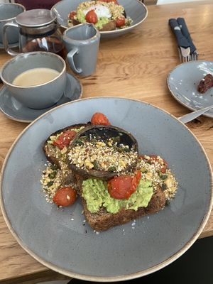 Smashed avocado with mushroom   at aran in Linlithgow