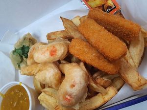 vegan seafood box at Delphine's Kitchen in Sheffield