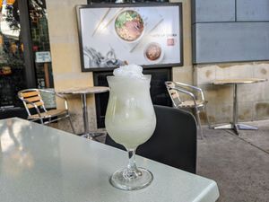 Lychee frozen margarita - not too sweet. at Xian Noodles at The Domain in Austin