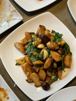 Sauted mushroom heaven at Uptown China Restaurant in Seattle