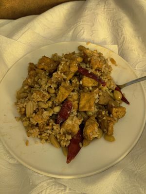 Kung Pao Tofu delish at Uptown China Restaurant in Seattle