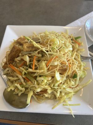 Singapore tofu noodles so much veg!!  at Uptown China Restaurant in Seattle