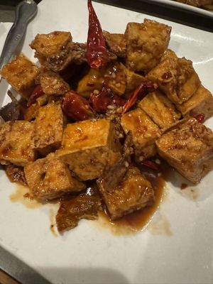 Orange tofu  at Uptown China Restaurant in Seattle