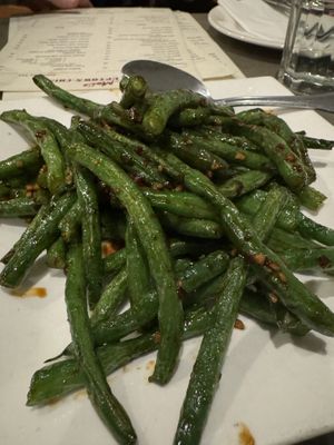 Blistered green beans  at Uptown China Restaurant in Seattle