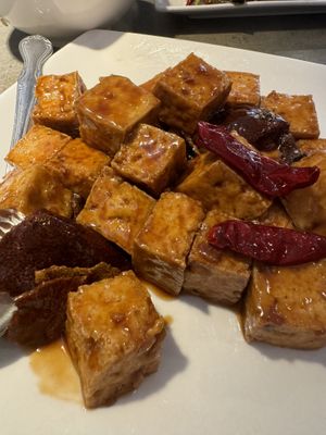 Orange tofu  at Uptown China Restaurant in Seattle