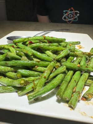 Blistered green bean  at Uptown China Restaurant in Seattle