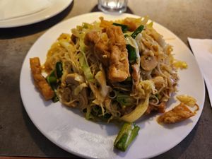 Singapore rice noodles tofu at Uptown China Restaurant in Seattle