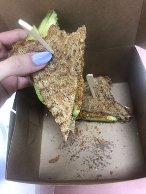 Avocado sandwich   at Whisk Matcha Cafe in Vancouver