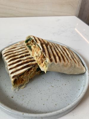 Buffalo Caesar wrap  at Whisk Matcha Cafe in Vancouver