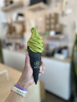 Matcha softie   at Whisk Matcha Cafe in Vancouver