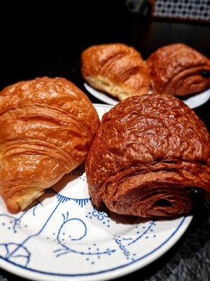 Croissants and chocoladekoeken at Kultur Bakery in Ghent