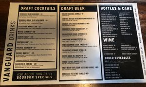 Beverages at The Vanguard in Milwaukee
