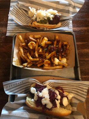 Our order (minus a bite!)  at The Vanguard in Milwaukee