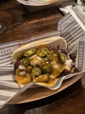 chili cheese dog  at The Vanguard in Milwaukee