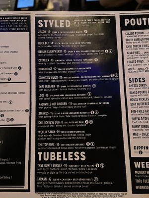 How do you style your dog, also vegan options   at The Vanguard in Milwaukee