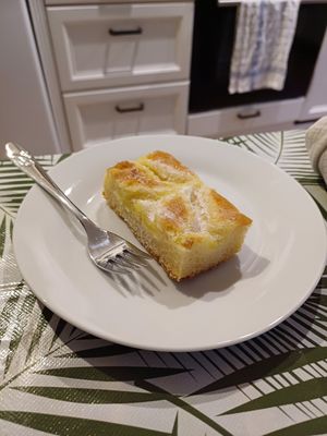 Lemon cake (take away) at Kaffeehaus in Luebeck