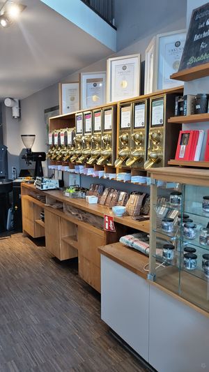 Coffee bean station at Kaffeehaus in Luebeck