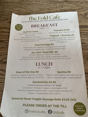 New menu April 24   at The Fold in Worcester