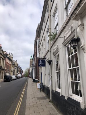 Just up from the market and city hall at Cherry Leaf Coffee House in Norwich