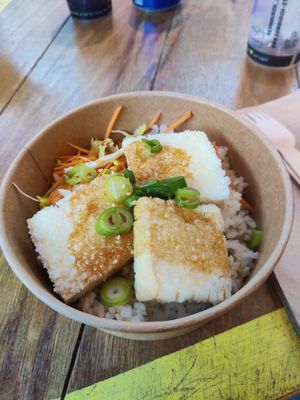 Tofu teriyaki bowl at Harajuku Kitchen in Edinburgh