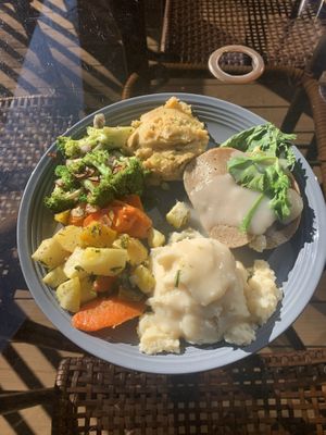 All vegan Thanksgiving catered by Laughing Seed Cafe at Laughing Seed Cafe in Asheville