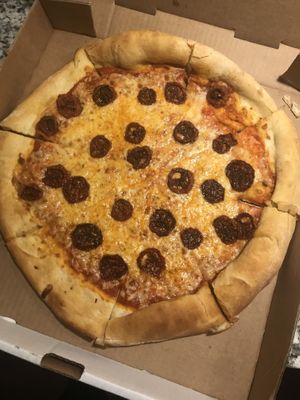 Vegan pizza 🍕  at Laughing Seed Cafe in Asheville