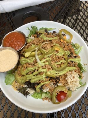 Tostada at Laughing Seed Cafe in Asheville