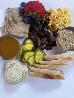 Cheese plate   at Laughing Seed Cafe in Asheville