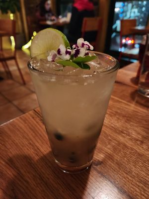 Azul Mule mocktail at Laughing Seed Cafe in Asheville