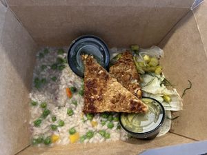 Risotto add tempeh (To go)  at Laughing Seed Cafe in Asheville